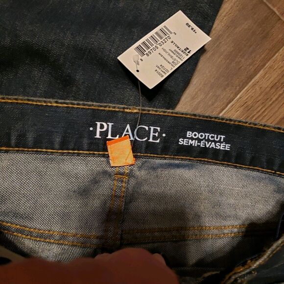 Childs Place NWT Bootcut Semi-Evasee Dark Blue Jeans BOYS SZ 12 - Picture 7 of 8